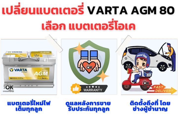 แบตเตอรี่ VARTA AGM 80 F21 A6 GOLD ดีไหม