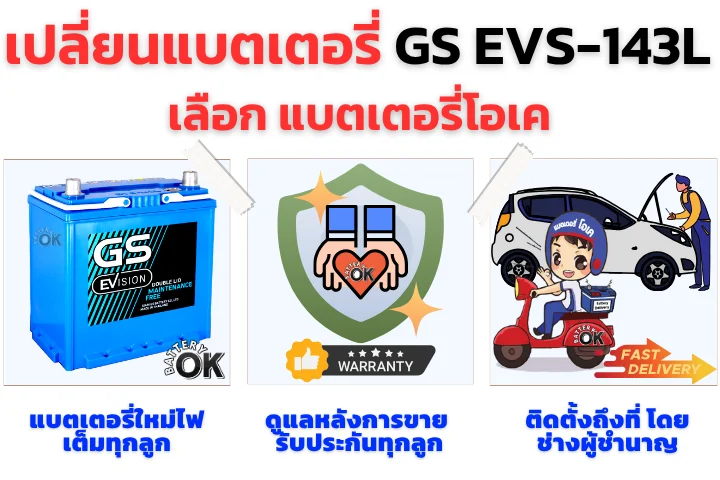 แบตเตอรี่ GS EVS 143L ดีไหม