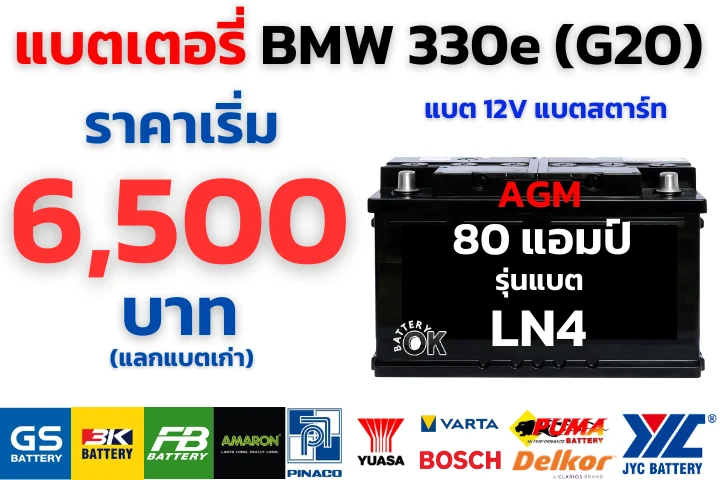 ราคาแบตเตอรี่ BMW 330e (G20)