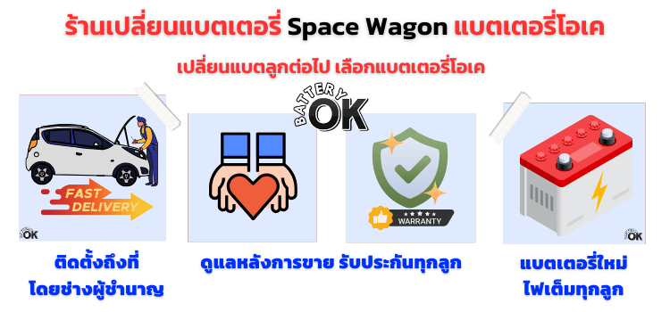 เปลี่ยนแบตเตอรี่ Mitsubishi Space Wagon