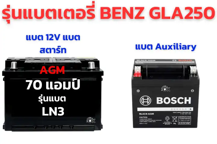 แบตเตอรี่ BENZ GLA250 รุ่นไหนดี