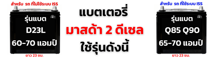 แบตเตอรี่ มาสด้า 2 ดีเซล กี่แอมป์
